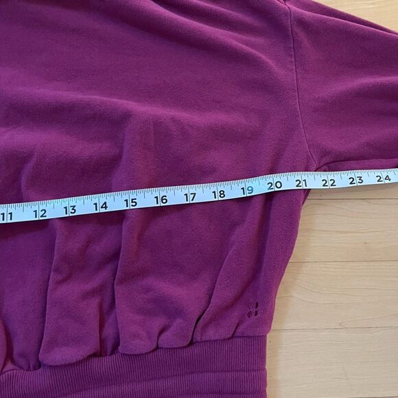 Sweaty Betty Melody Luxe Fleece Sweatshirt in Amaranth Pink 6 - Picture 8 of 14